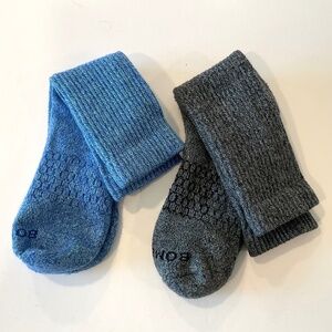 BOMBAS Calf Socks Two Pair Blue & Grey